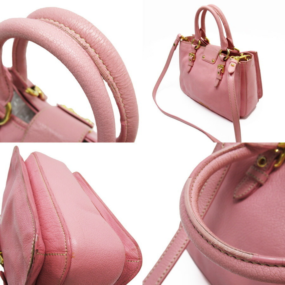 Miu Miu pink favorite shoulder bag classic leather gold crossbody handbag
